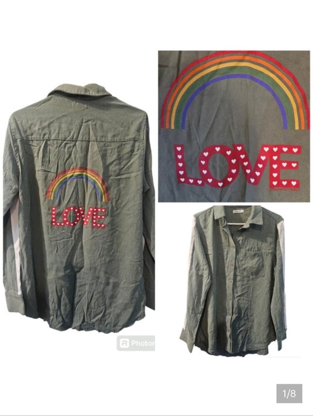 NWOT Lauren Moshi Sloane Rainbow LOVE